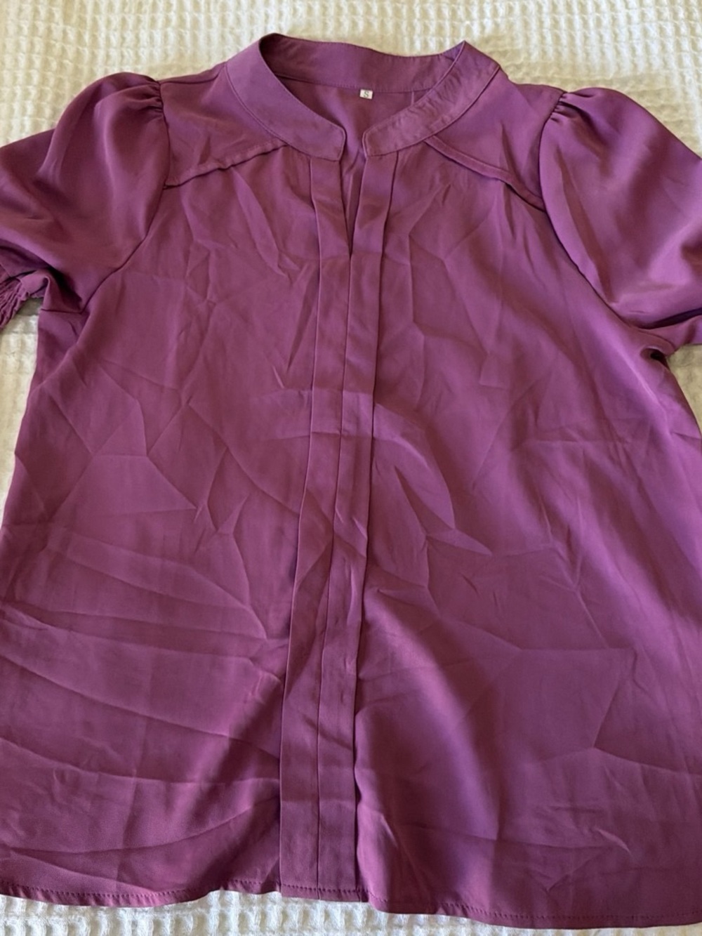 Women's Purple Blouse - Elegant Button-Front Top